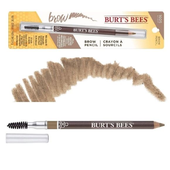 🐝 Burt's Bees Natural Eye Brow Pencil Blonde Dual End Jojoba Shea Butter Makeup